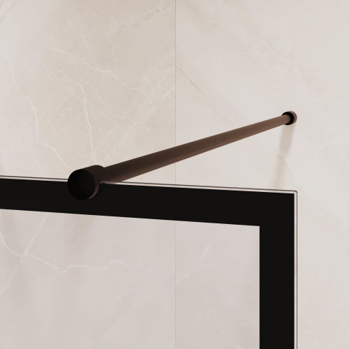 Душевая перегородка RGW Walk In 35101712-84 120х200 стекло с рисунком профиль черный - фото 3