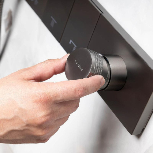 Душевая система Boheme Zodiac 132-GM встраиваемая цвет антрацит - фото 2