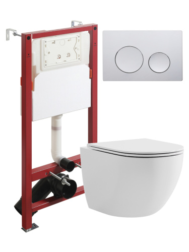 Комплект унитаз с инсталляцией и клавишей смыва Agger ATI03100+APB100 - фото 2