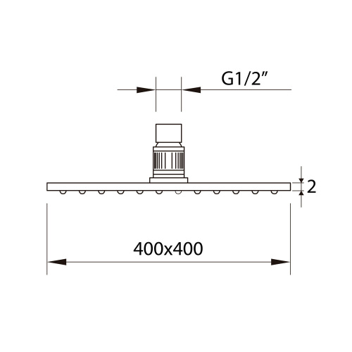 Верхний душ Clever SLIM INOX AIR 99688 хром - фото 2