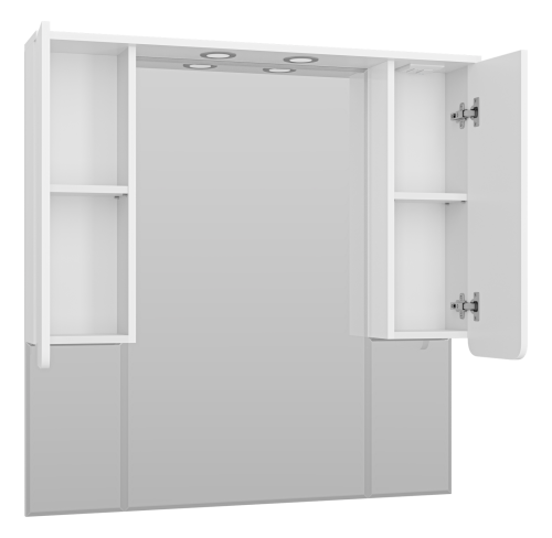 Зеркало-шкаф Misty Чегет П-Чег-02105-01Л 101х17х100 подвесной цвет белый - фото 5