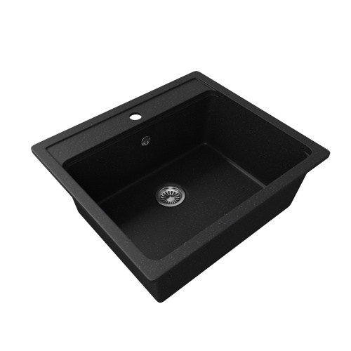 Кухонная мойка Teymi Helmi T120107 57х51 цвет черный поверхность матовая - фото 5