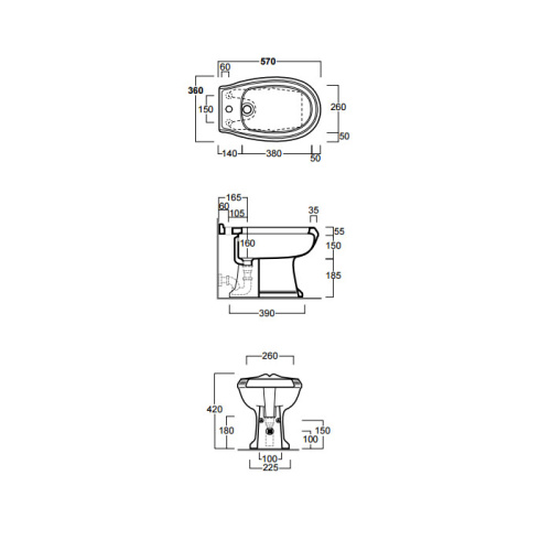 Биде Simas Arcade AR823bi*1 напольное - фото 2