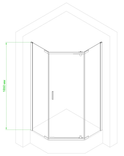 Душевой уголок Royal Bath TR RB90TR-C 90х90 стекло матовое профиль белый без поддона - фото 2