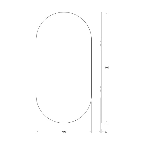 Зеркало в ванную Evoform Colora BY 0462 40х80 цвет черный - фото 2