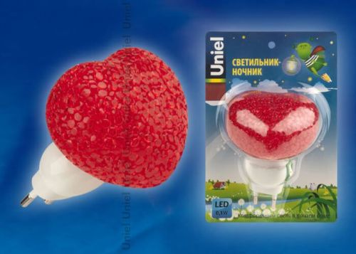 Светильник настенный Uniel DTL-309 DTL-309-Сердечко/Red/1LED/0,1W - фото 2