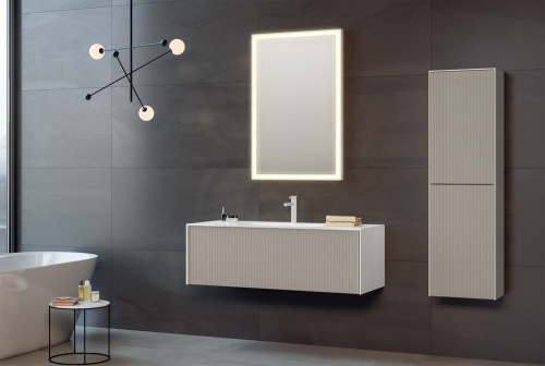 Тумба с раковиной Orka Cube 3000373 80х49х40 цвет бежевый матовый - фото 3