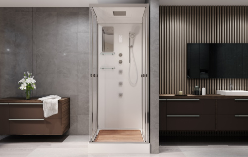 Душевая кабина AvaCan V8015 80х80 квадратная с крышей ориентация универсальная - фото 3