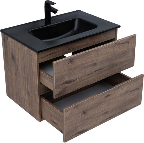 Тумба под раковину Aquanet Алвита New 00334185 70х46х51 подвесная цвет коричневый - фото 2
