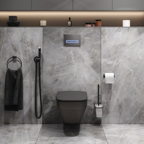 Комплект унитаз с инсталляцией с клавишей смыва с гигиеническим душем и аксессуарами для ванной комнаты Am.Pm Inspire V2.0 CK50GG