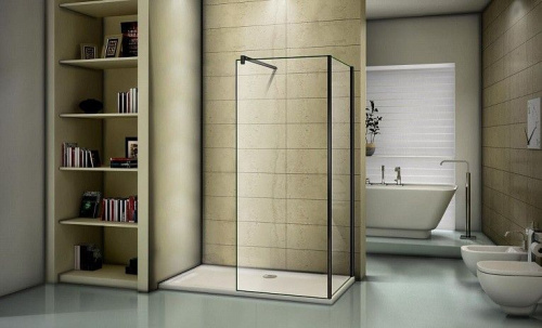 Душевая перегородка Good Door WALK IN ВИ00019 90х195 стекло прозрачное профиль черный матовый - фото 3