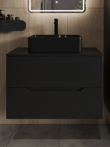 Тумба с раковиной Orange Line Li-80TubMDF+B01-475MB 81х46х68 - фото 3