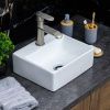 Раковина из сантехнического фарфора Melana 7440A-805 30х30 накладная цвет белый 1 отверстие под смеситель
