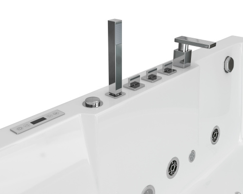 Ванна акриловая гидромассажная Grossman GR-17000R 170х80 пристенная асимметричная с ножками - фото 4