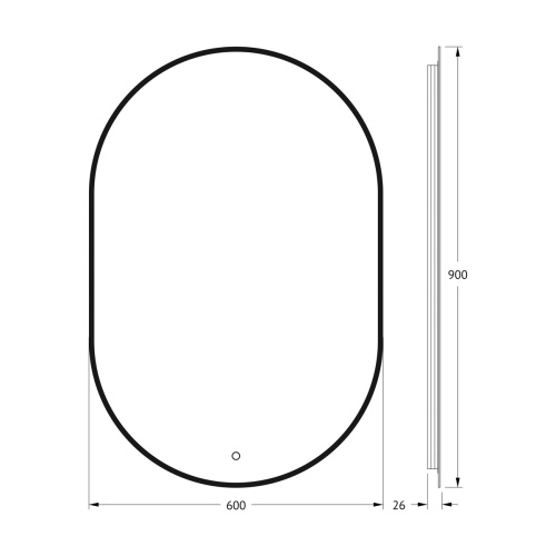 Зеркало в ванную Defesto AURA DF 2935S 60х90 - фото 2