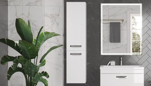 Пенал Velvex ESTEA 35х30х151 ppEST.160.233 подвесной цвет белый - фото 2