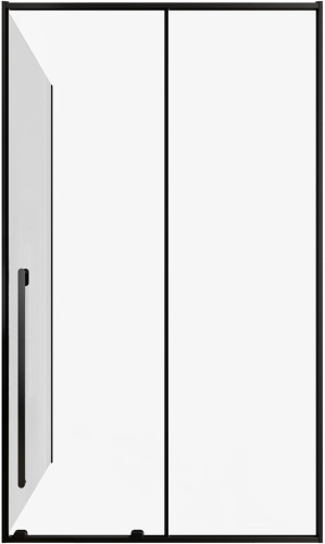 Боковая стенка Allen Brau Fantasy 3.11012.31 80х200 стекло прозрачное профиль черный матовый - фото 2