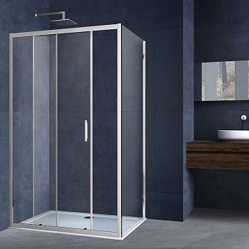 Душевой уголок Vincea Alpha VSR-3AL9010CL 100х90 стекло прозрачное профиль хром без поддона