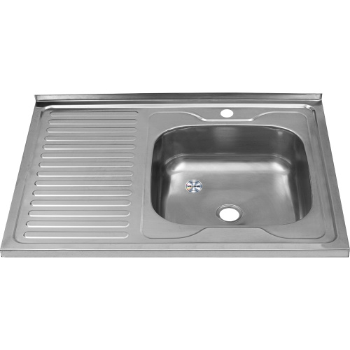 Кухонная мойка Melana 072 t R (*20) 80х60 цвет хром поверхность глянцевая - фото 2