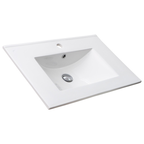 Раковина из сантехнического фарфора Melana 9070E-805 71х47 накладная цвет белый 1 отверстие под смеситель - фото 3