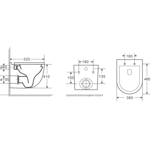 Унитаз подвесной WeltWasser 10000011192 белый глянцевый с сиденьем микролифт безободковый смыв торнадо - фото 4