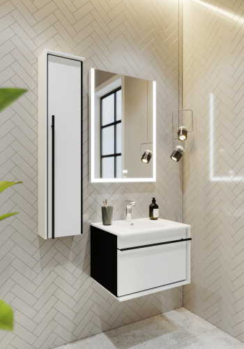 Шкаф-пенал Roca Aneto 7857467806 23х20х120 подвесной цвет белый - фото 4