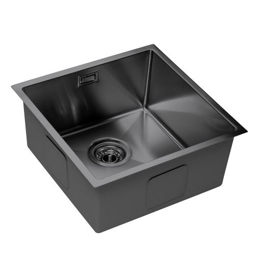Кухонная мойка Grandex Aqua PROLINE 44 3034133 44х44 цвет графит поверхность матовая - фото 2
