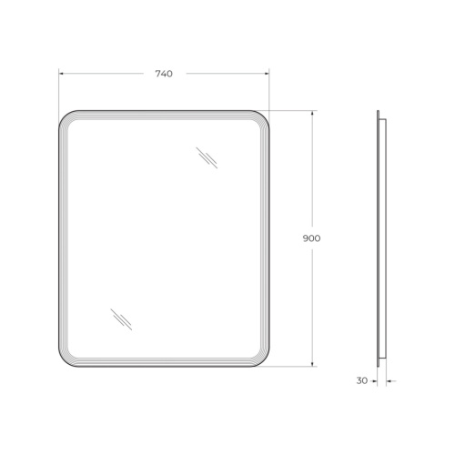 Зеркало в ванную Cezares 54355 74х90 - фото 5