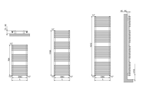 Полотенцесушитель Cordivari Leila 3551560400015 60х151 водяной хром - фото 3