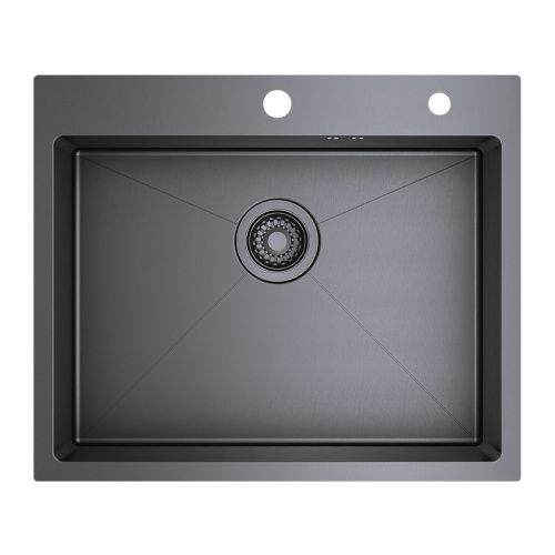 Кухонная мойка Raglo R701 R701.6050.09 60х50 цвет графит поверхность матовая - фото 2