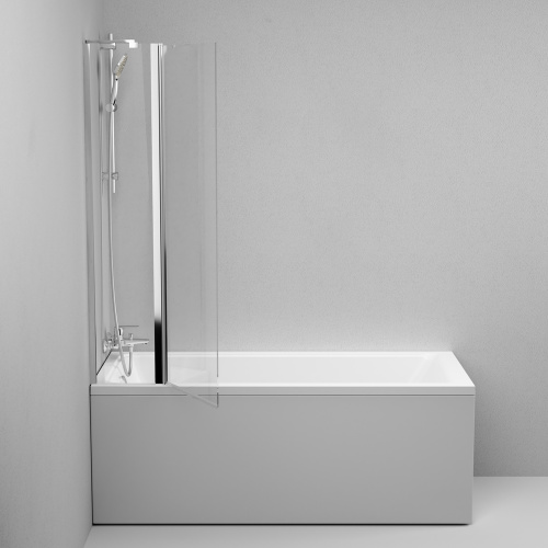 Душевая шторка на ванну Am.Pm Gem W90BS-D3W5-140CT 80х140 стекло прозрачное профиль хром глянцевый ориентация универсальная - фото 5