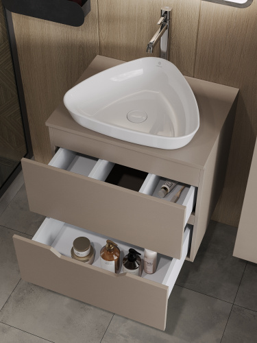 Тумба с раковиной Orange Line Li-60TuLMDF+B07-500W 61х46х68 - фото 4