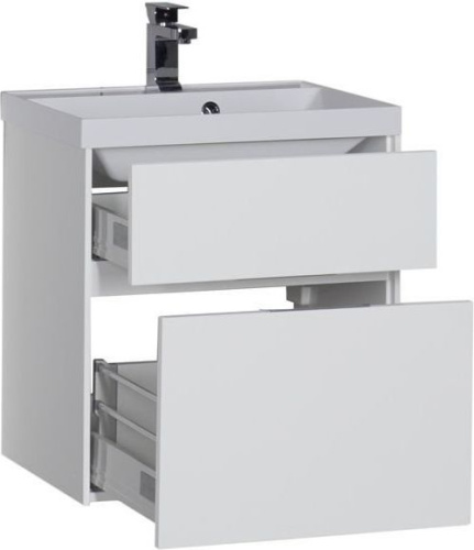Тумба с раковиной Aquanet Латина 00212833 60х45х65 напольная/подвесная цвет белый - фото 3