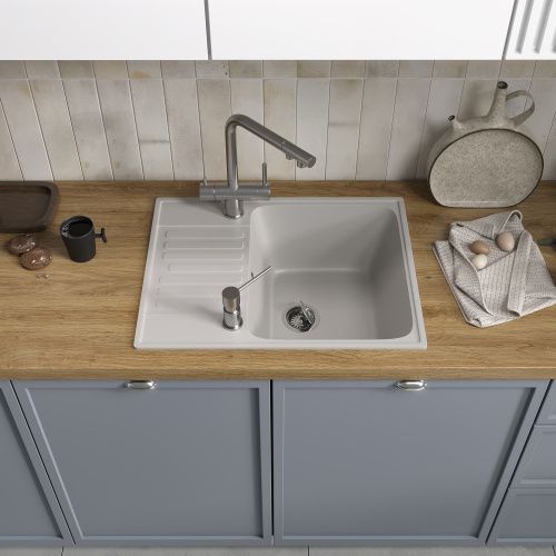 Смеситель для кухни Reflexion Lago RX9903SS на мойку серый - фото 5