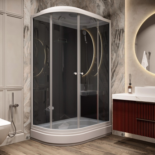 Душевая кабина Parly Classic CM121R 120х80 асимметричная с крышей