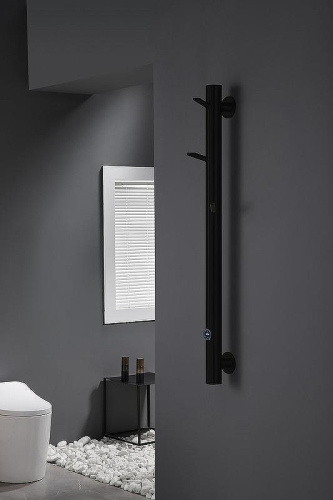 Полотенцесушитель Boheme OAK 724-B подвесной электрический черный - фото 2