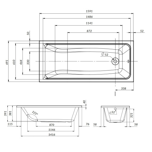 Экран для ванны Am.Pm Gem W90A-160-070W-P - фото 3