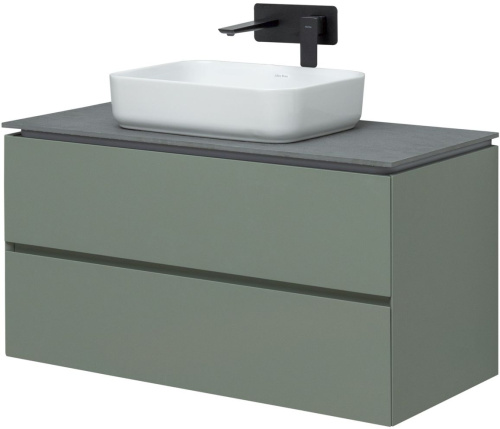Тумба под раковину Allen Brau Infinity 1.21003.CGM 99х46х51 подвесная цвет зеленый/серый - фото 4