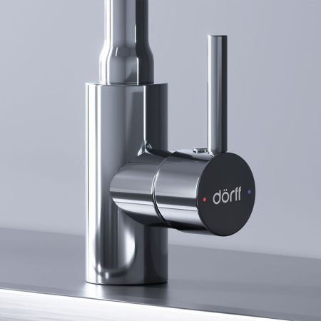 Смеситель для кухни Dorff Logic D3007622 на мойку черный/хром
