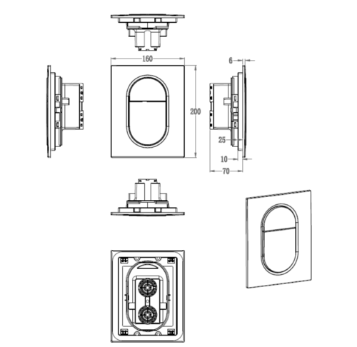 Кнопка смыва пневматическая Wonzon & Woghand WW-IB257-CR цвет хром - фото 2