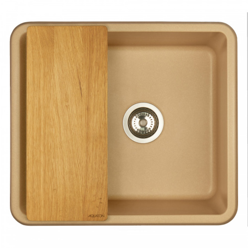 Кухонная мойка Aquaton Беллис 1A724932BS260 57х51 цвет бежевый поверхность матовая - фото 2