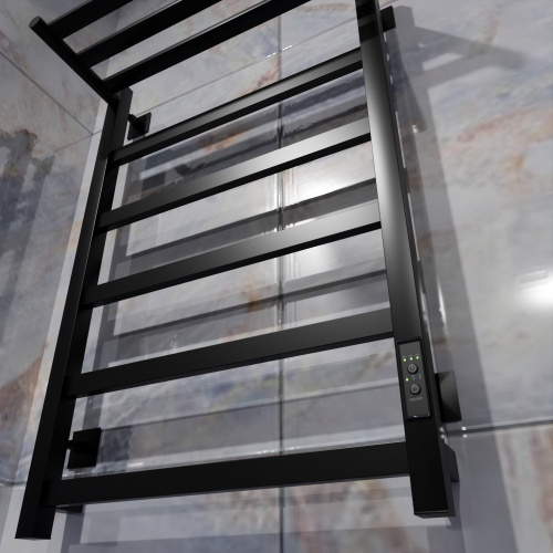 Полотенцесушитель Altasan ПарусПроф ПарусПроф8050ПЧМ подвесной 53х80 электрический черный муар - фото 4