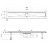 Душевой лоток Timo Drain Systems DS230208/17 85х10 золото