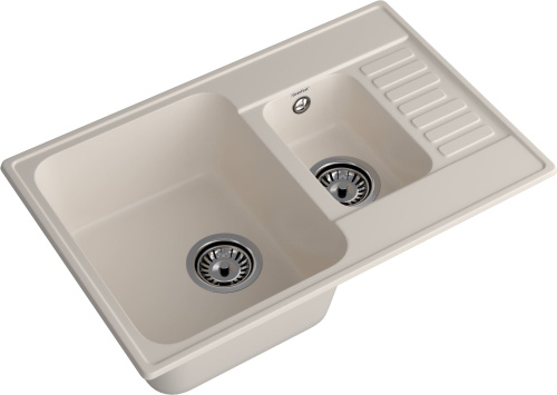 Кухонная мойка Granfest Quarz 21К белый 74х48 цвет белый поверхность матовая - фото 2