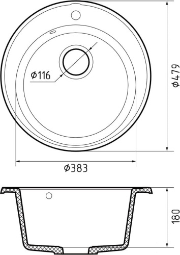 Кухонная мойка Granfest Quarz 08 белый 48х48 цвет белый поверхность матовая - фото 3
