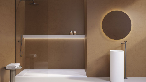 Раковина из искусственного камня Zenon Sunshine 4000.000.000.000.42155 40х40 напольная цвет белый матовый - фото 3