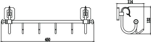 Крючок Savol S-006474 - фото 2