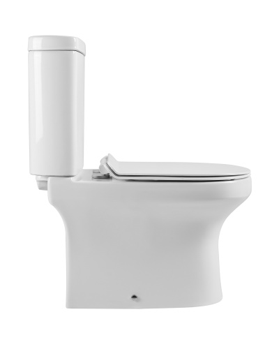 Унитаз напольный с бачком Agger AT04000 белый с сиденьем микролифт безободковый смыв торнадо - фото 4