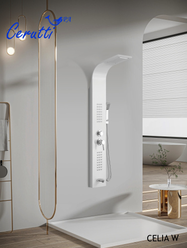 Душевая панель Cerutti SPA CT10402 прямоугольная настенная