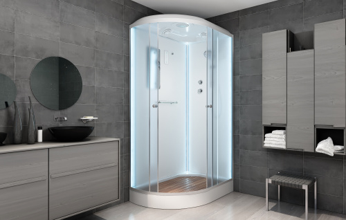 Душевая кабина AvaCan D012SRLED 120х90 асимметричная с крышей ориентация правая - фото 4